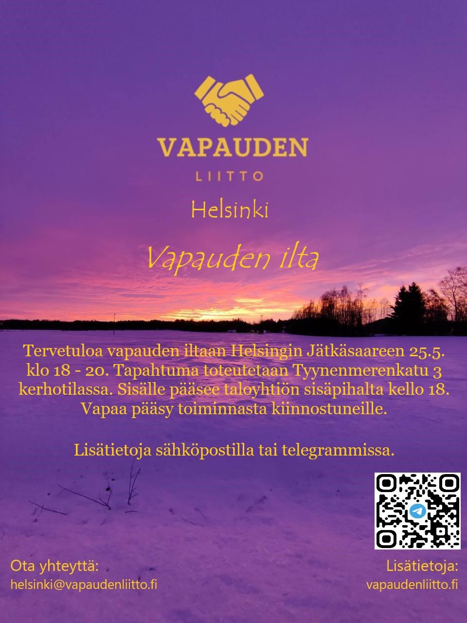 . Vapauden ilta klo 18