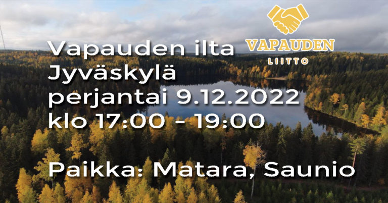 Vapauden ilta -Jyväskylä perjantaina 9.12.2022