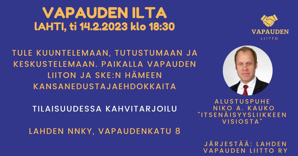 VAPAUDEN ILTA LAHDESSA 14 2 Vapauden Liitto R p vapauden-ilta-lahdessa-14-2-vapauden-liitto-r-p