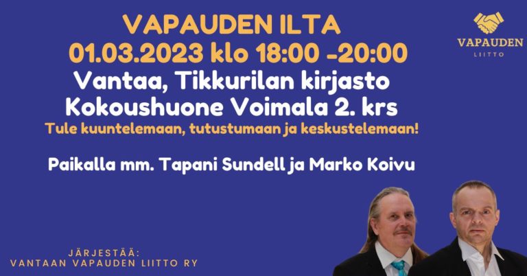 Vapauden ilta 1.3.2023 – Vantaa
